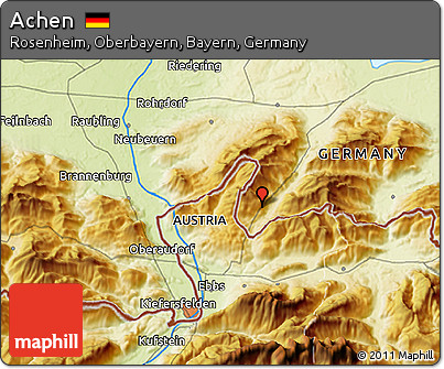 Physical 3D Map of Achen