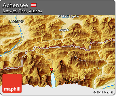 Physical 3D Map of Achensee