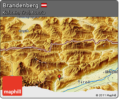 Physical 3D Map of Brandenberg