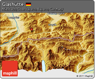 Physical 3D Map of Glashütte