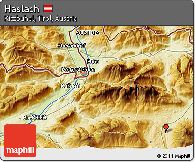 Physical 3D Map of Haslach