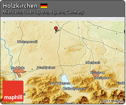 Physical 3D Map of Holzkirchen