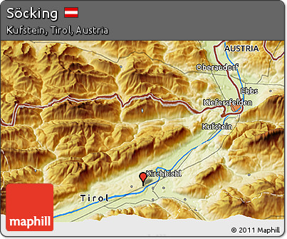 Physical 3D Map of Söcking