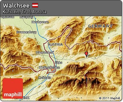 Physical 3D Map of Walchsee