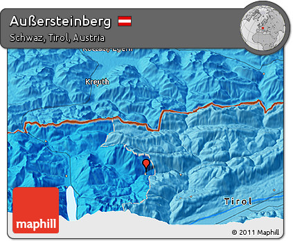 Political 3D Map of Außersteinberg