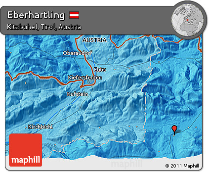 Political 3D Map of Eberhartling