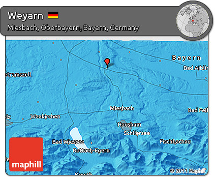 Political 3D Map of Weyarn