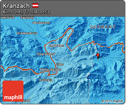 Political 3D Map of Kranzach