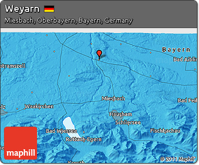 Political 3D Map of Weyarn