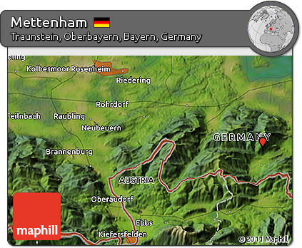 Satellite 3D Map of Mettenham