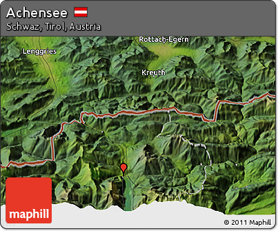 Satellite 3D Map of Achensee