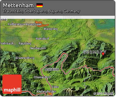 Satellite 3D Map of Mettenham