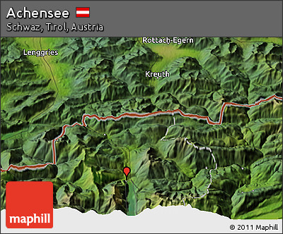 Satellite 3D Map of Achensee