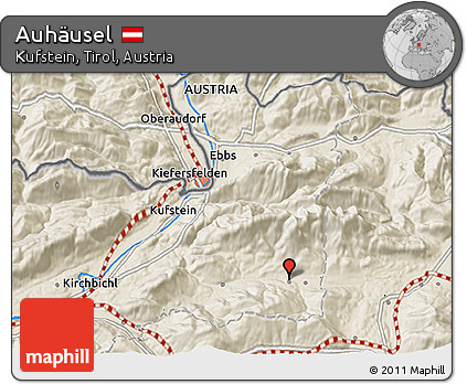 Shaded Relief 3D Map of Auhäusel