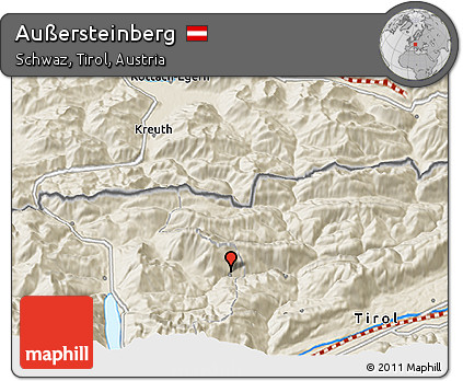 Shaded Relief 3D Map of Außersteinberg