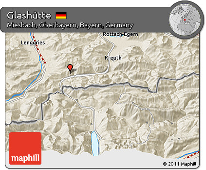 Shaded Relief 3D Map of Glashütte