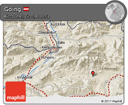 Shaded Relief 3D Map of Going