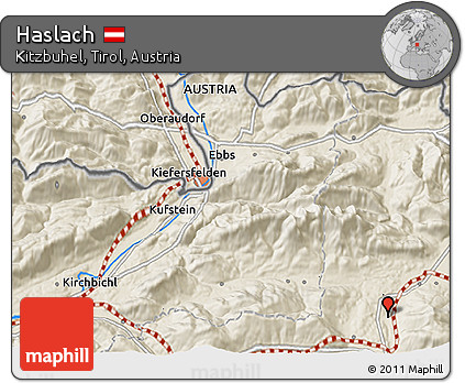 Shaded Relief 3D Map of Haslach