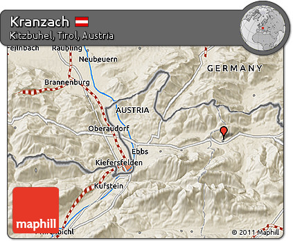 Shaded Relief 3D Map of Kranzach