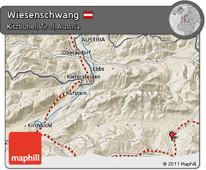 Shaded Relief 3D Map of Wiesenschwang