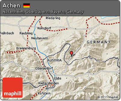 Shaded Relief 3D Map of Achen