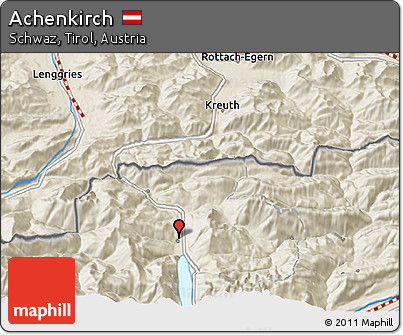 Shaded Relief 3D Map of Achenkirch