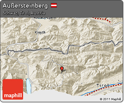 Shaded Relief 3D Map of Außersteinberg