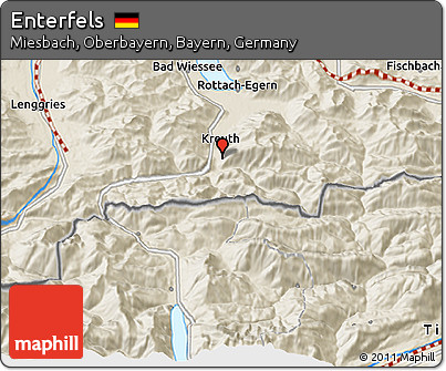 Shaded Relief 3D Map of Enterfels