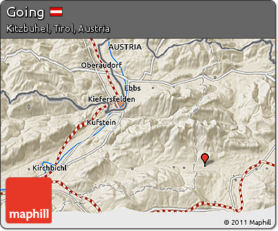 Shaded Relief 3D Map of Going
