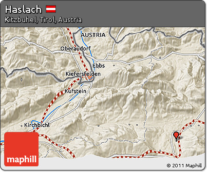 Shaded Relief 3D Map of Haslach