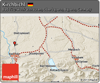 Shaded Relief 3D Map of Kirchbichl