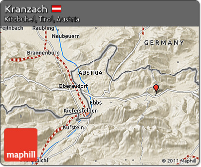 Shaded Relief 3D Map of Kranzach