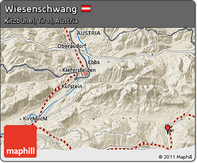 Shaded Relief 3D Map of Wiesenschwang