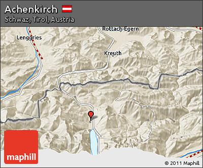 Shaded Relief 3D Map of Achenkirch