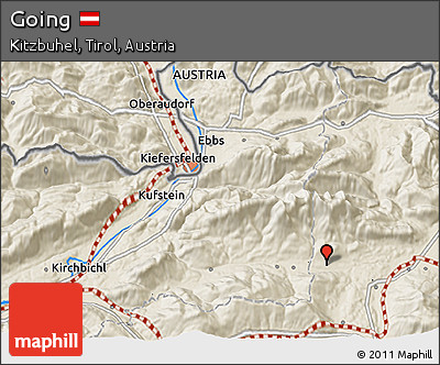 Shaded Relief 3D Map of Going