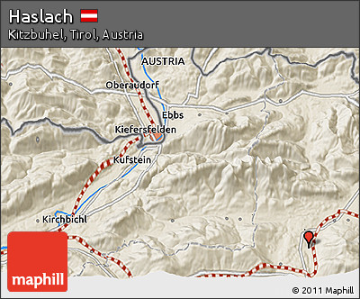 Shaded Relief 3D Map of Haslach