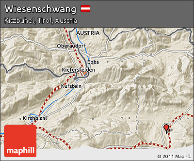 Shaded Relief 3D Map of Wiesenschwang