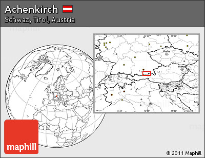 Blank Location Map of Achenkirch