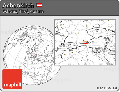 Blank Location Map of Achenkirch