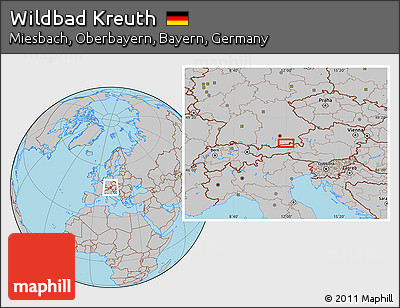Gray Location Map of Wildbad Kreuth