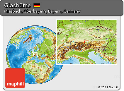 Physical Location Map of Glashütte