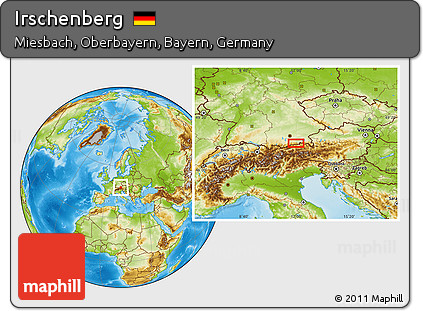 Physical Location Map of Irschenberg
