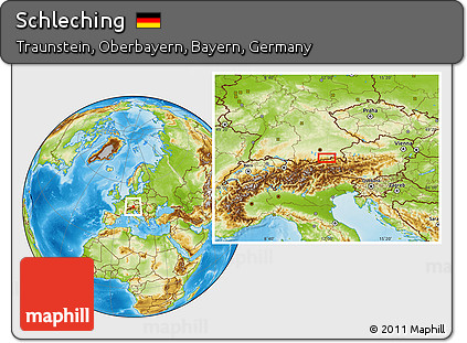 Physical Location Map of Schleching