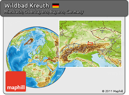 Physical Location Map of Wildbad Kreuth