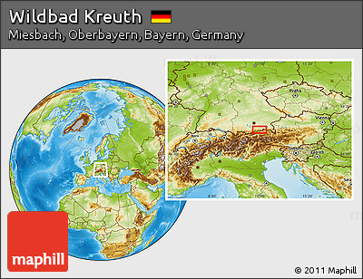 Physical Location Map of Wildbad Kreuth
