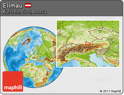Physical Location Map of Ellmau