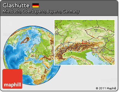 Physical Location Map of Glashütte