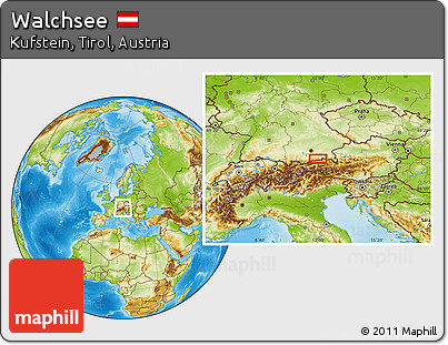 Physical Location Map of Walchsee
