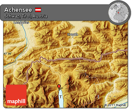 Physical Map of Achensee
