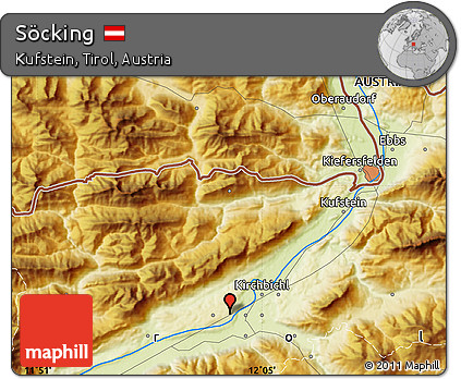 Physical Map of Söcking